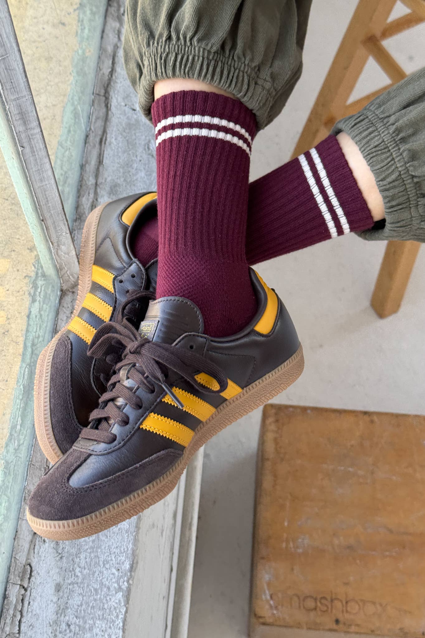 Boyfriend Socks Maroon