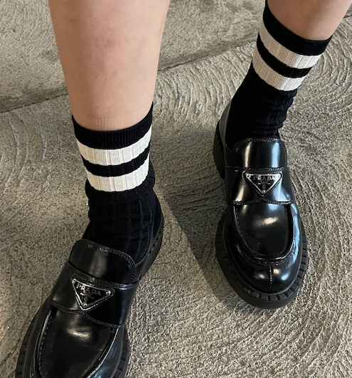 Varsity Black Sock