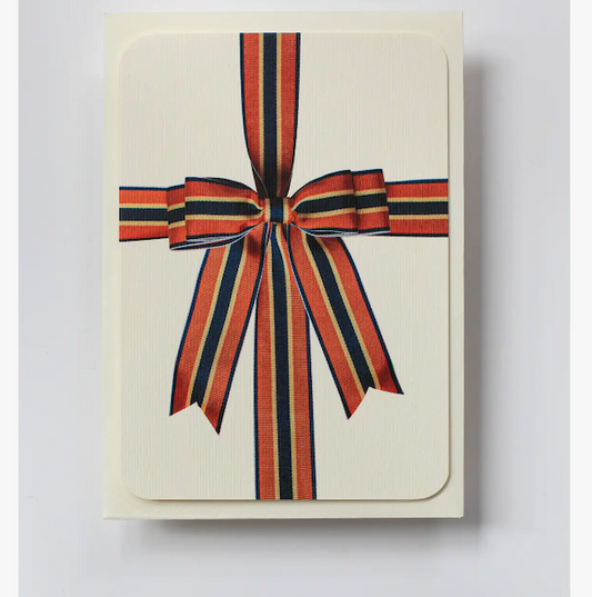 Striped Bow Note Card