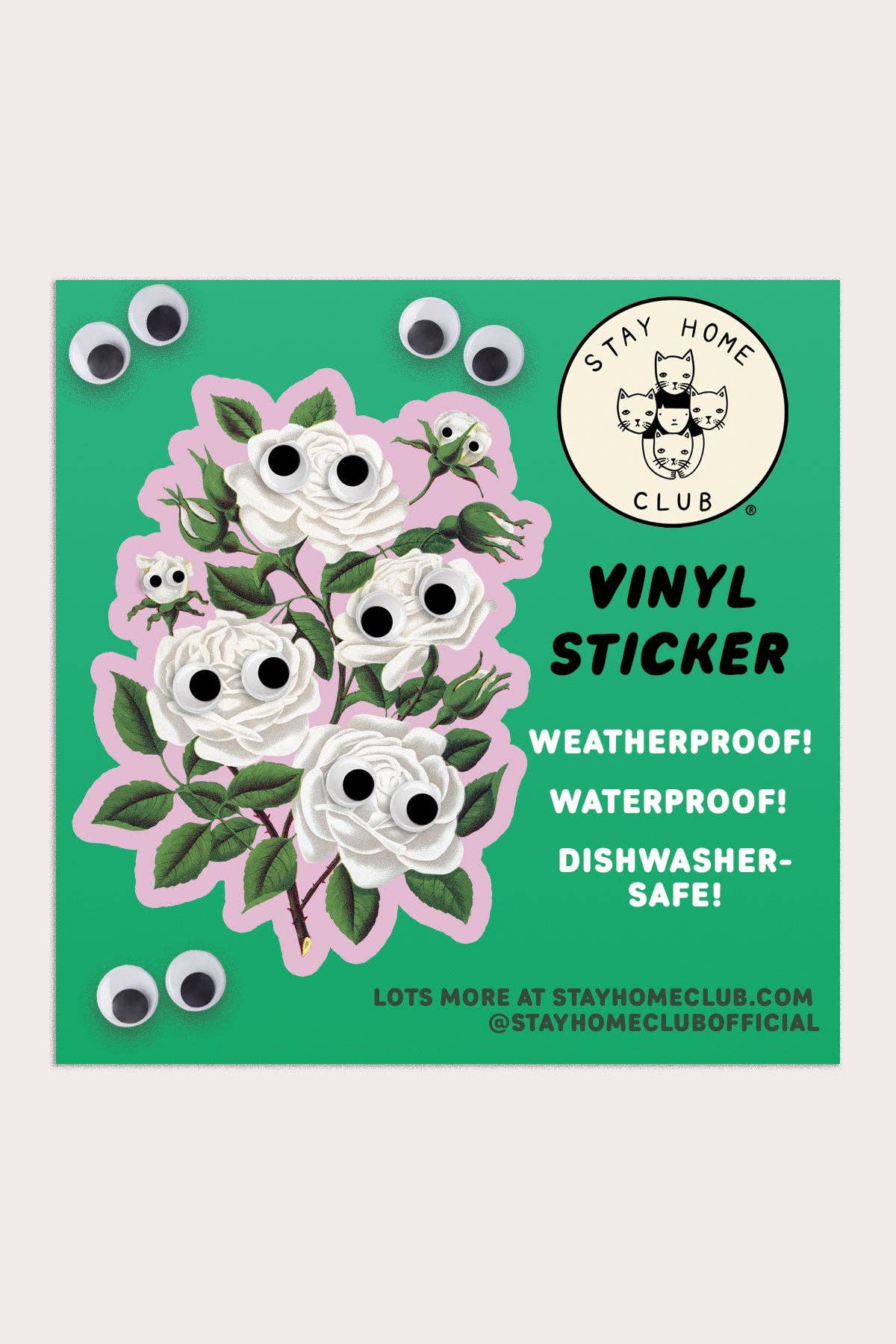 Googly Roses Sticker
