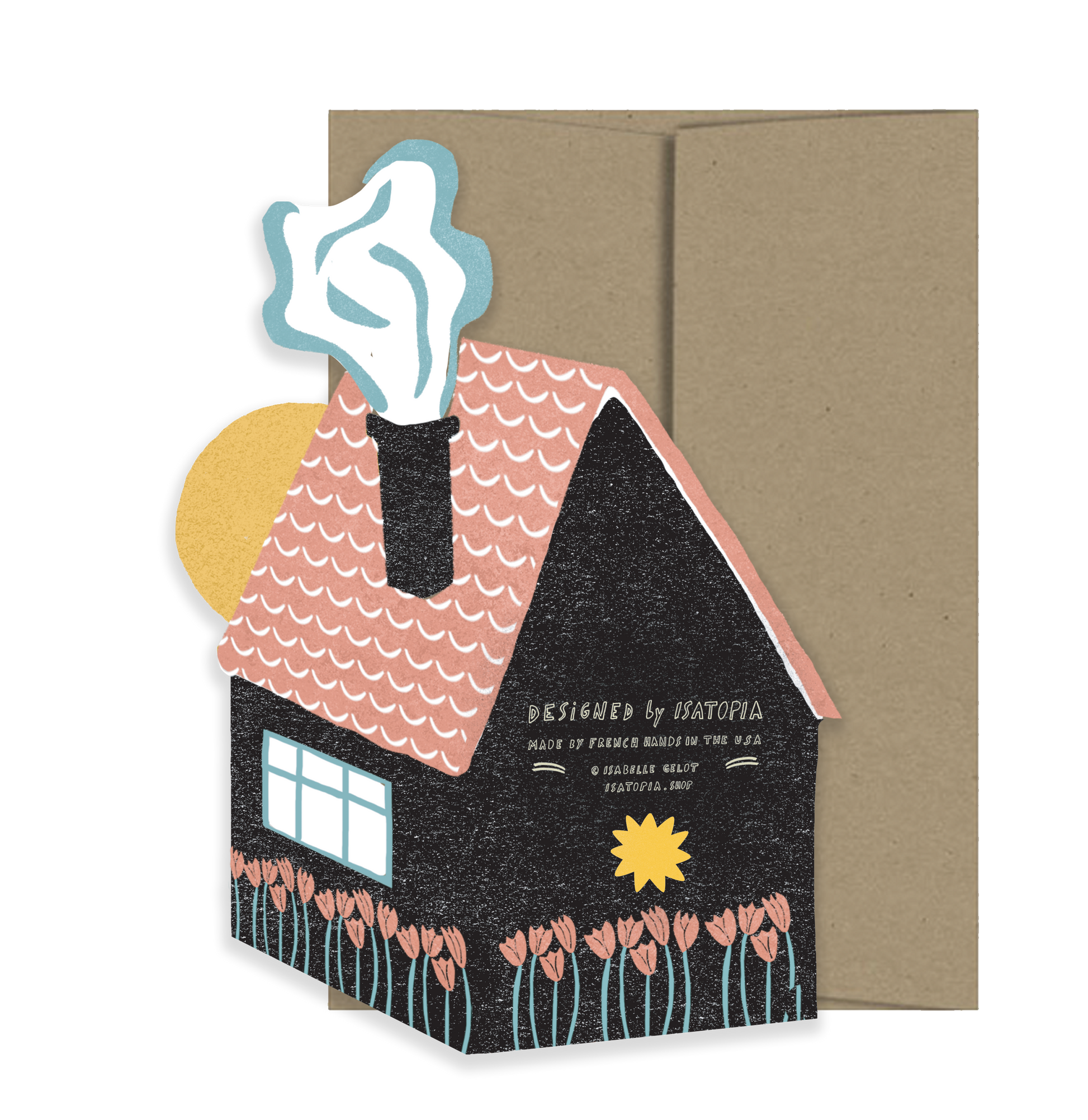 Folk Home Die Cut Card