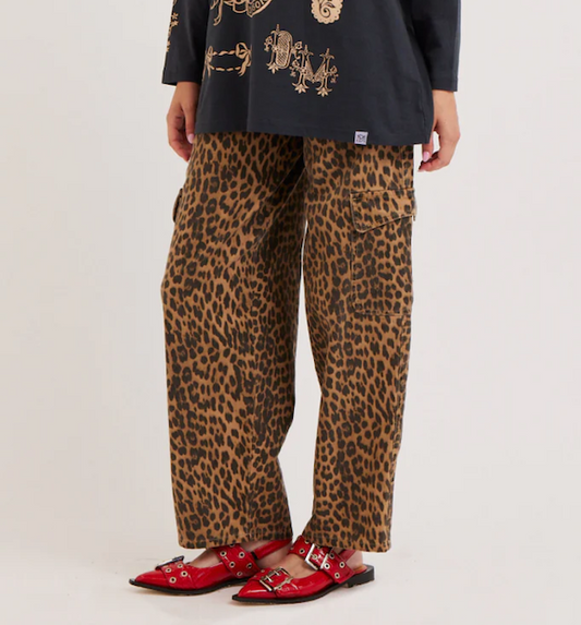 Dion Leopard Cargo Jeans