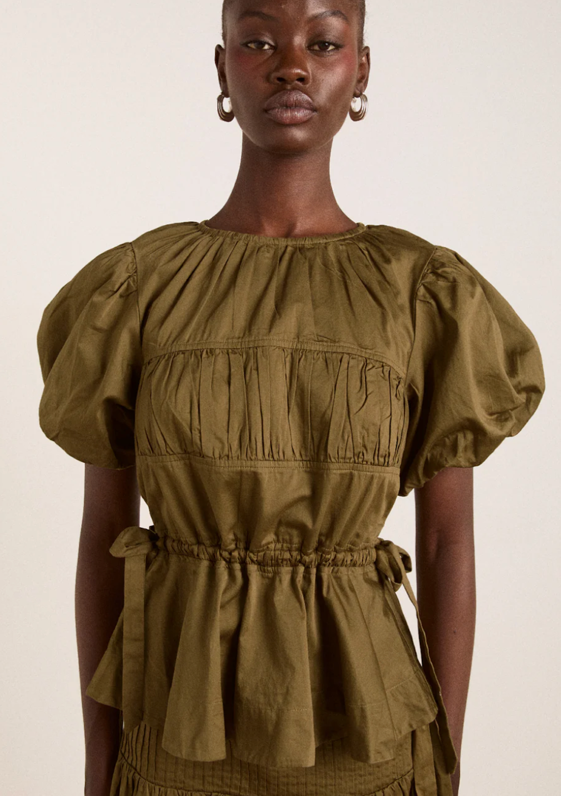 Hadley Olive Cotton Blouse