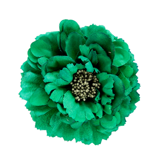 Emerald Flower Brooch
