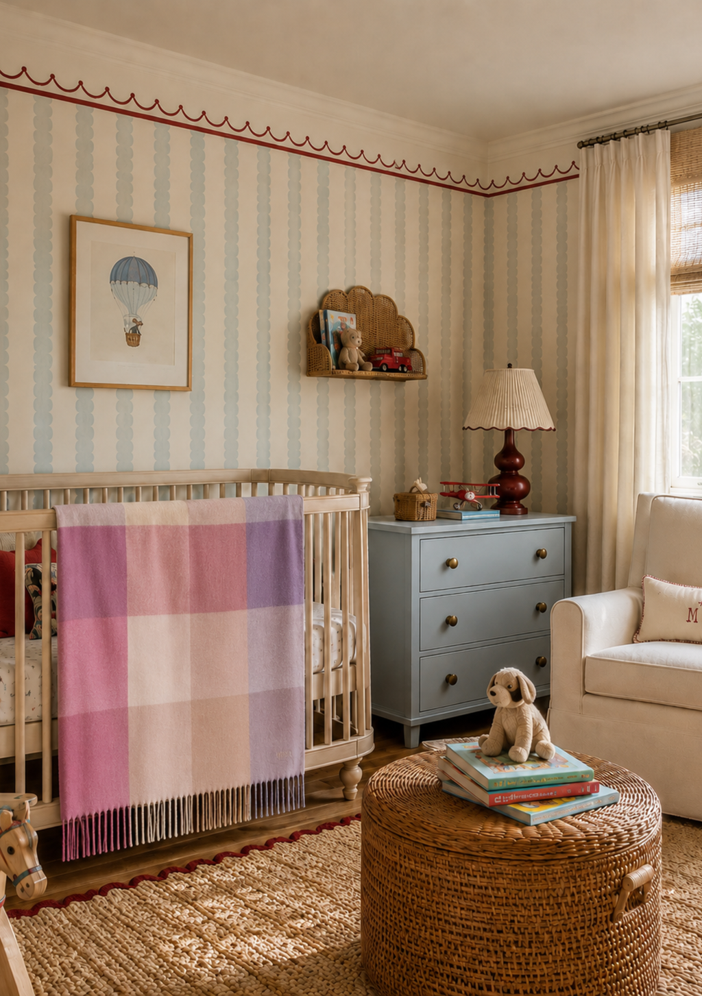 Baby Blanket Pink Check