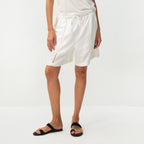 Linen Lace-Trim Shorts