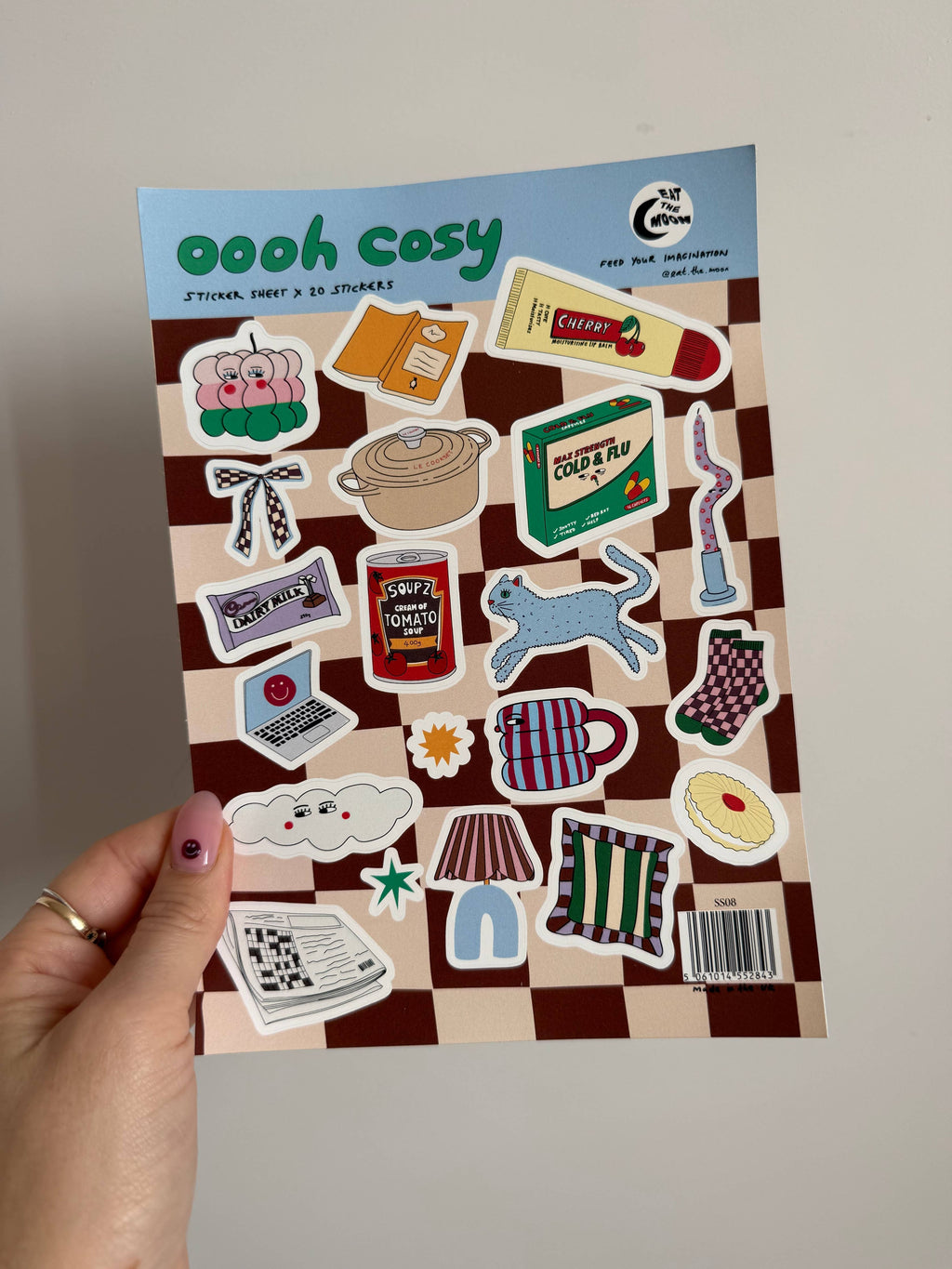 Cosy A5 sticker sheet