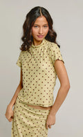 Polka Dot Mesh Top