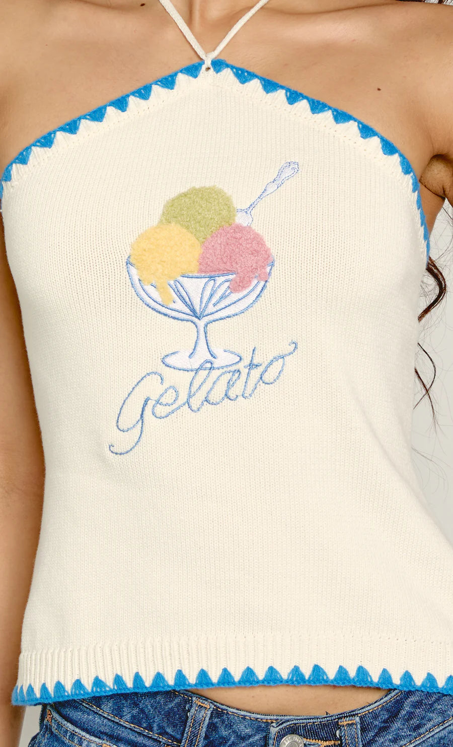 Gelato Knit Halter Top