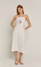 Embroidered Midi Dress