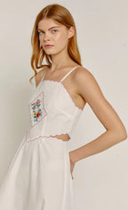 Embroidered Midi Dress