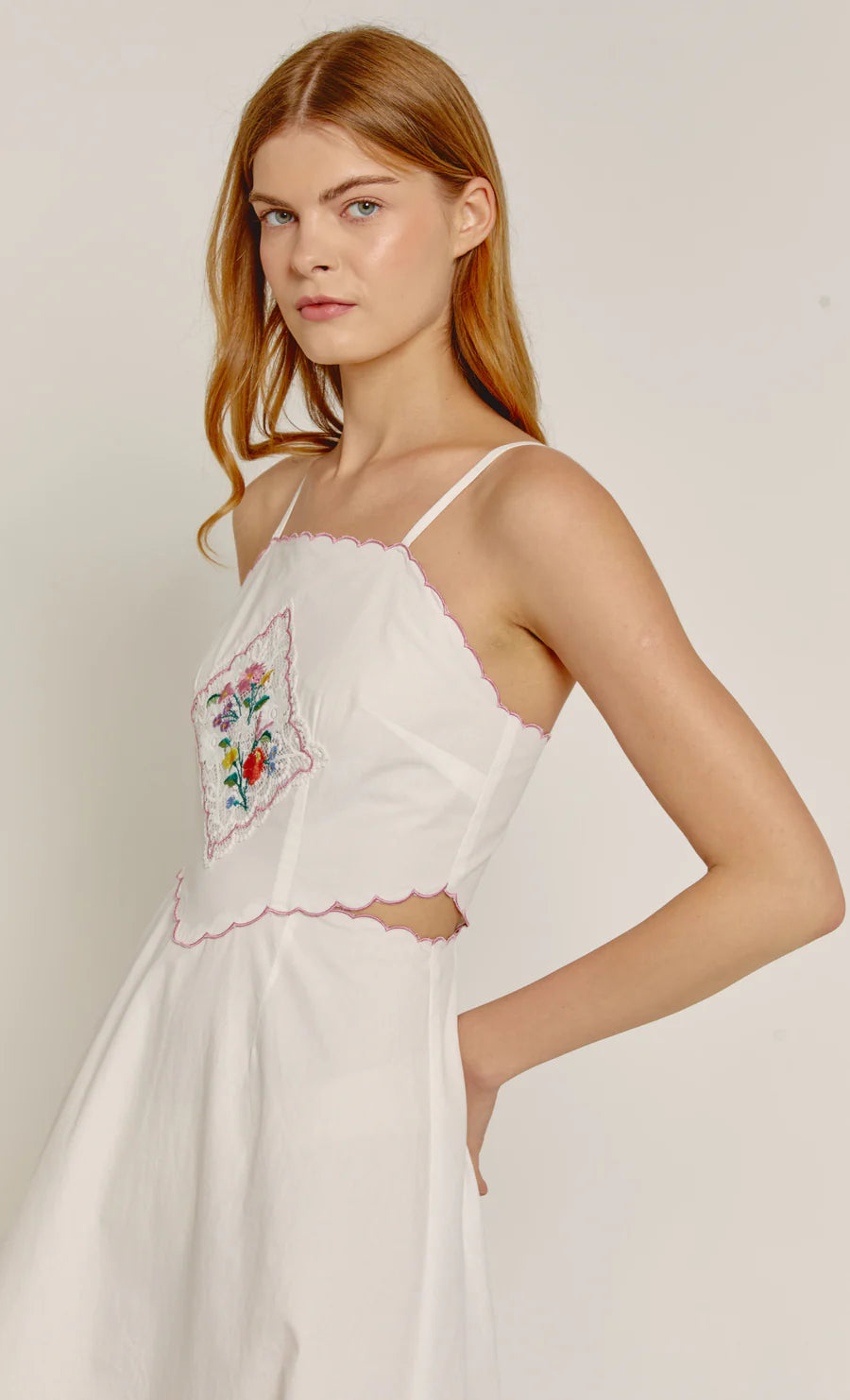 Embroidered Midi Dress