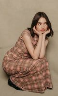 Pink Checked Mesh Skirt