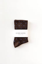 POLKA DOT Socks CACAO/BLUE