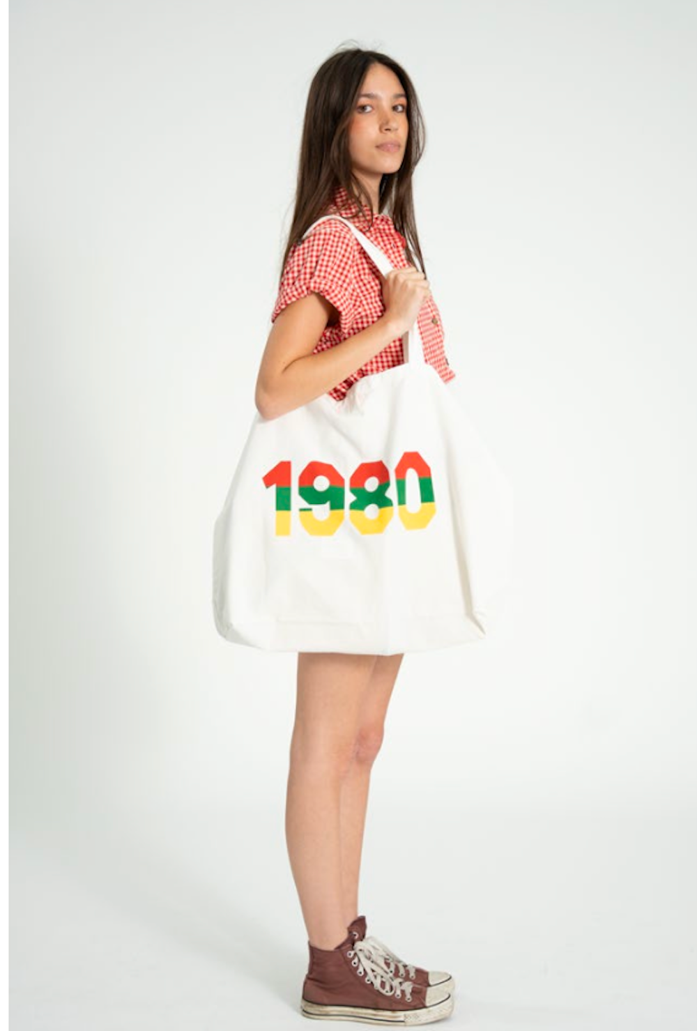 Ecru 1980 Print Tote Bag