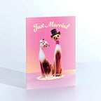 Just Married Cats Card