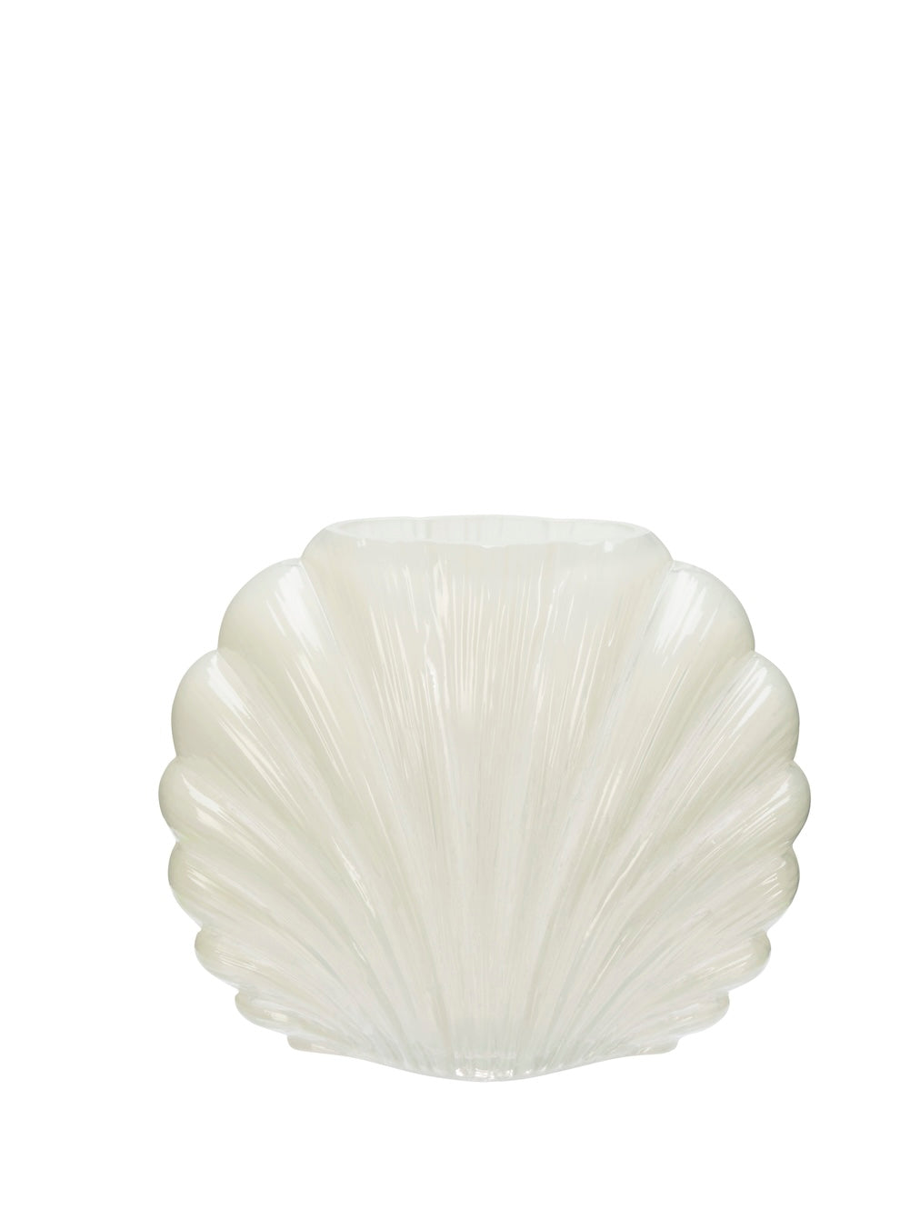 Cream Pearly Shell Vase