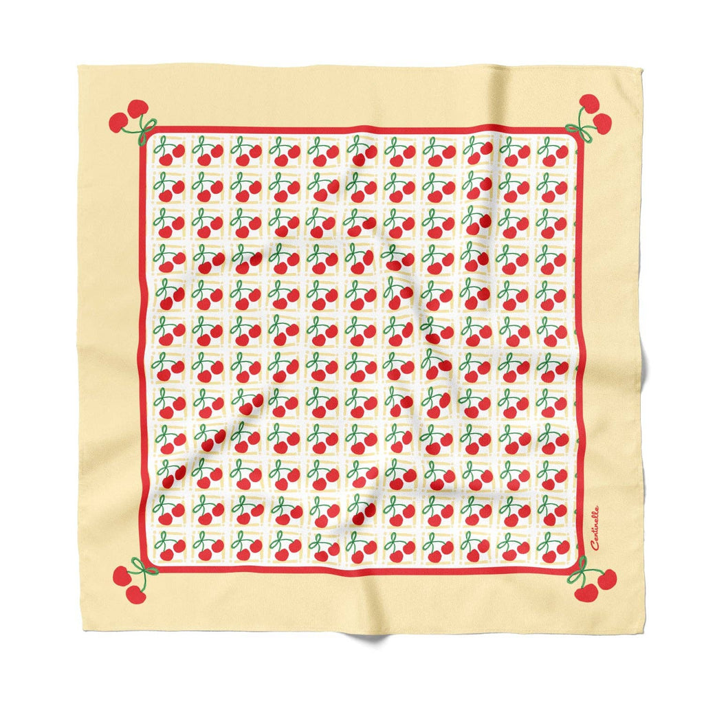 Cherry Cotton Silk Bandana