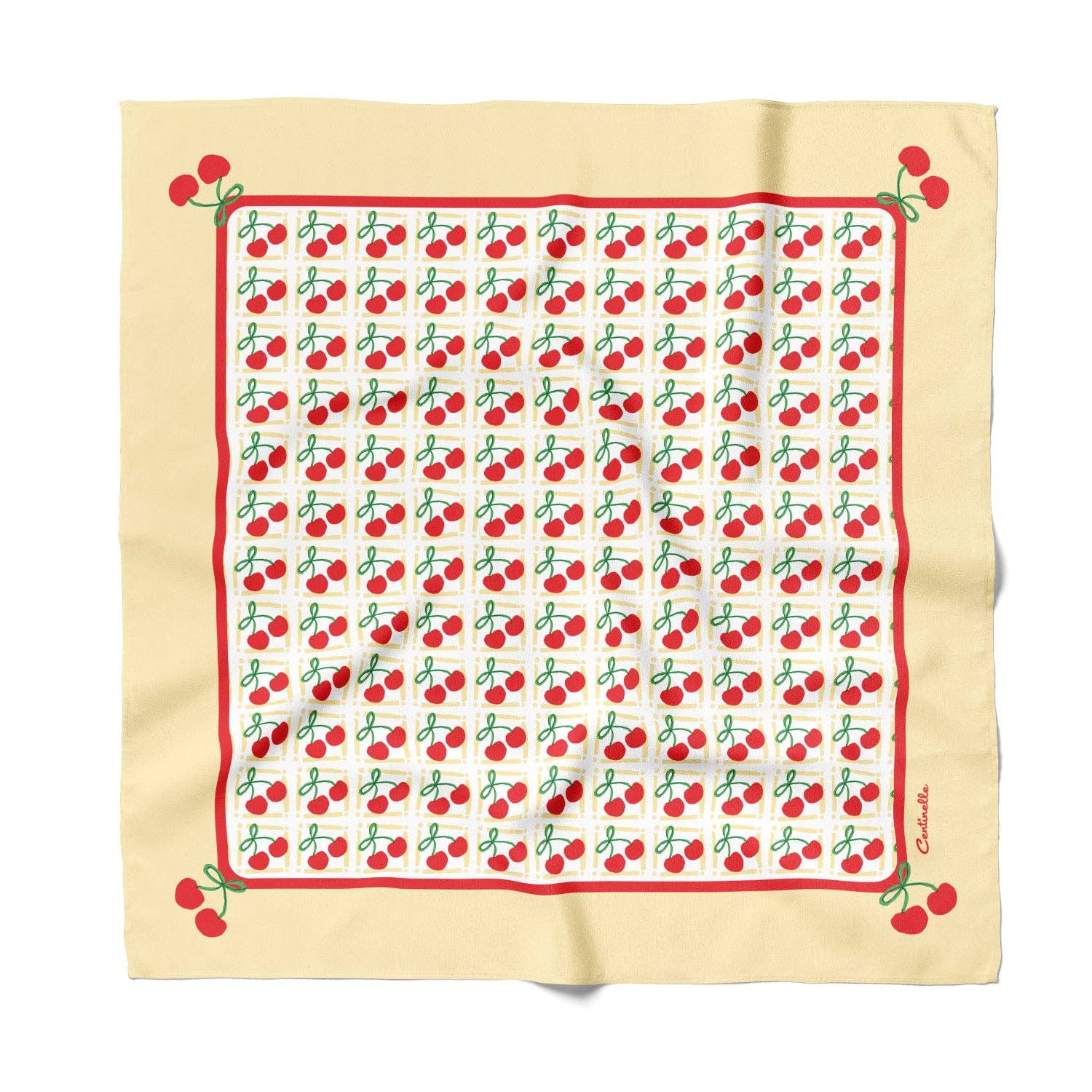Cherry Cotton Silk Bandana