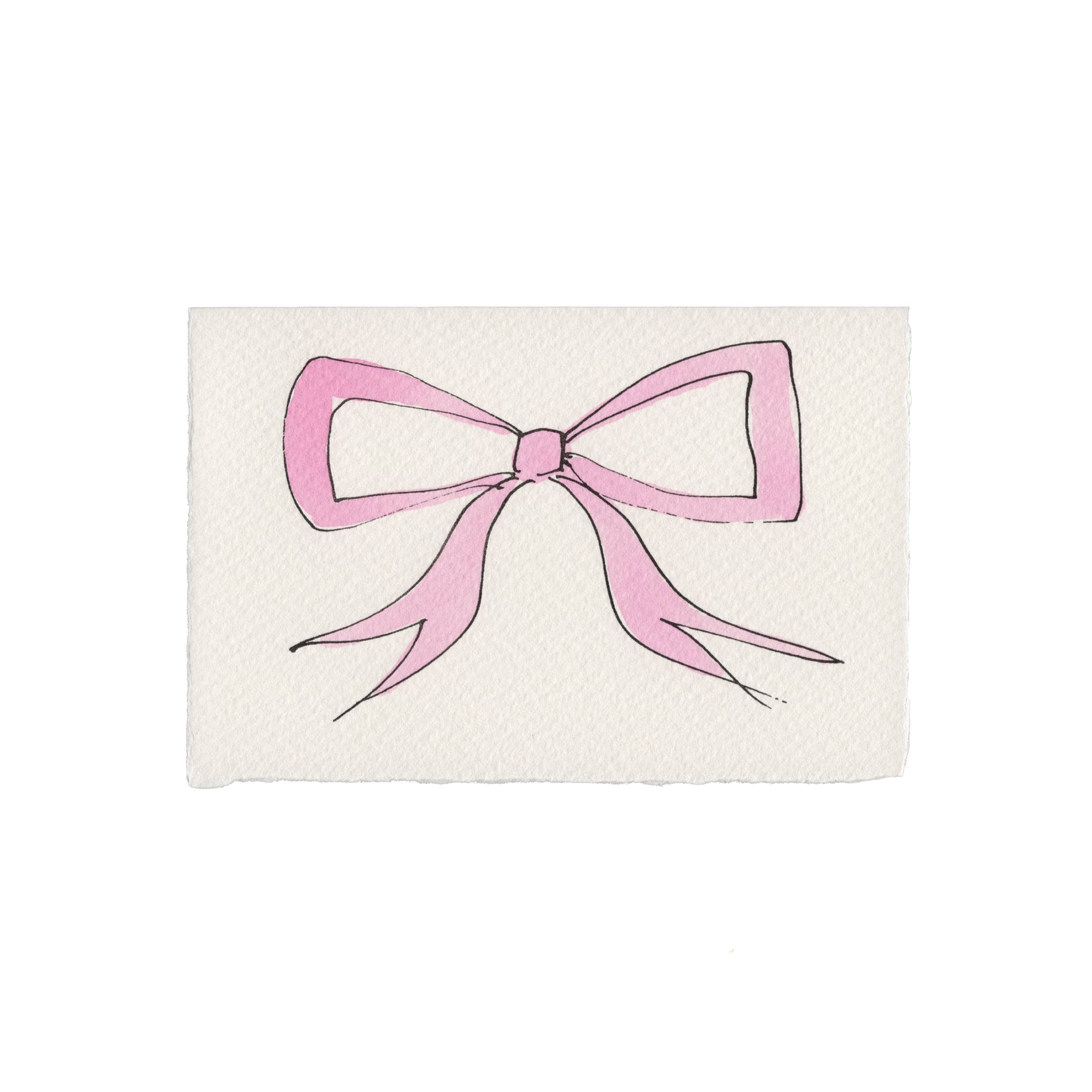Bow Card: Pink