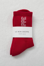 Preppy Socks Red / Cream