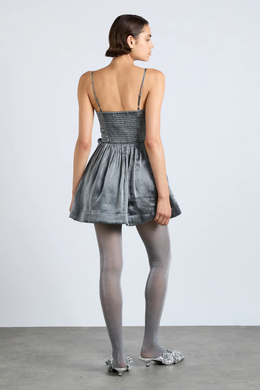 Penelope Mini Dress Glass Satin