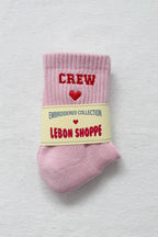 Embroidered Crew Socks STRAWBERRY