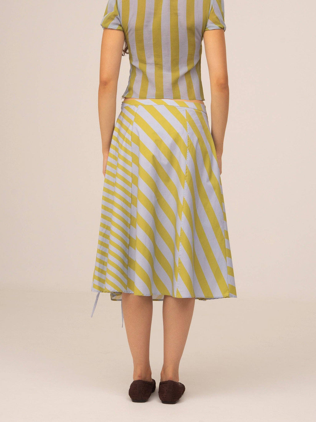 Amalfi Striped Midi Skirt