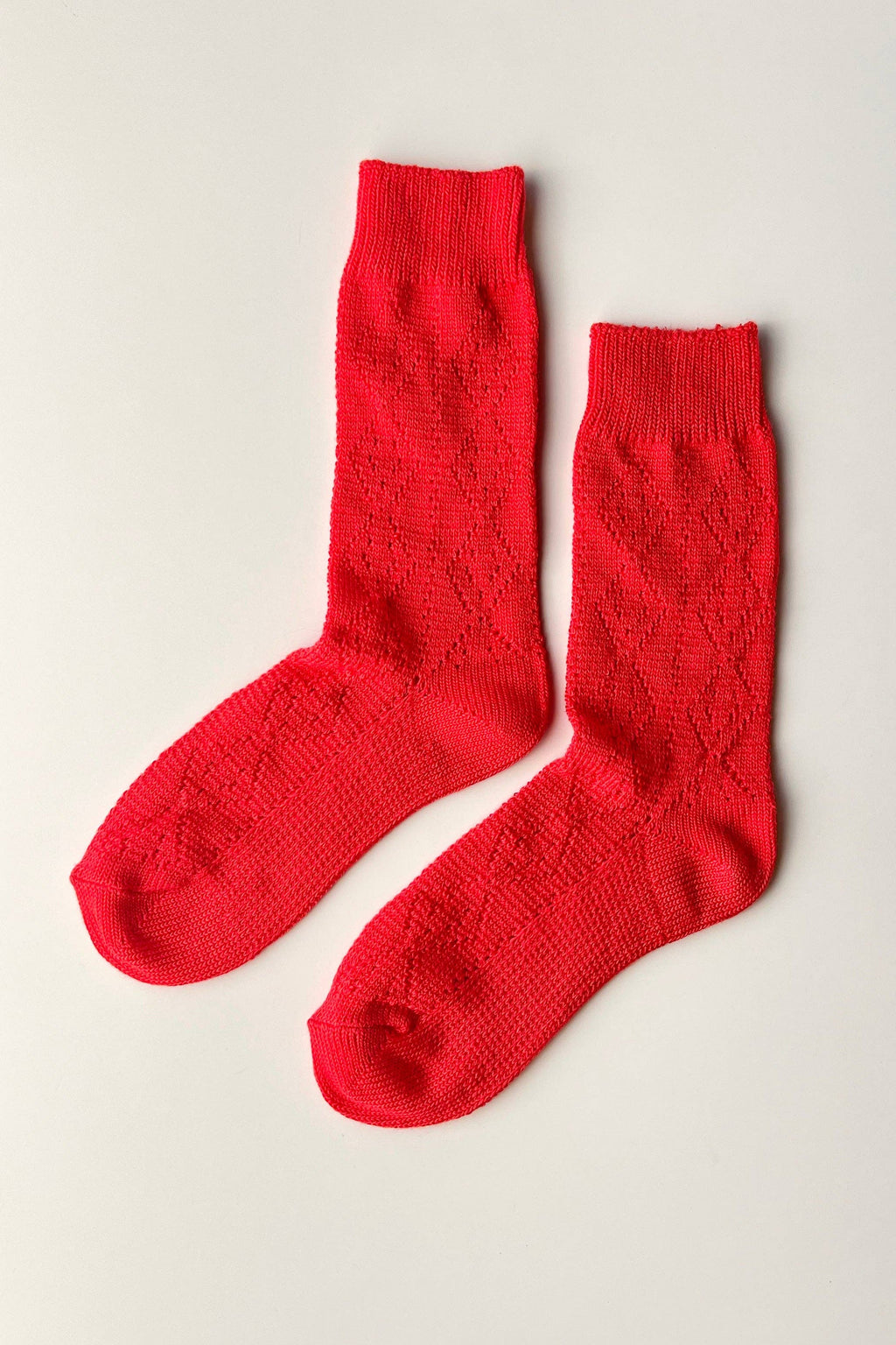 Eyelet Socks Poppy Red