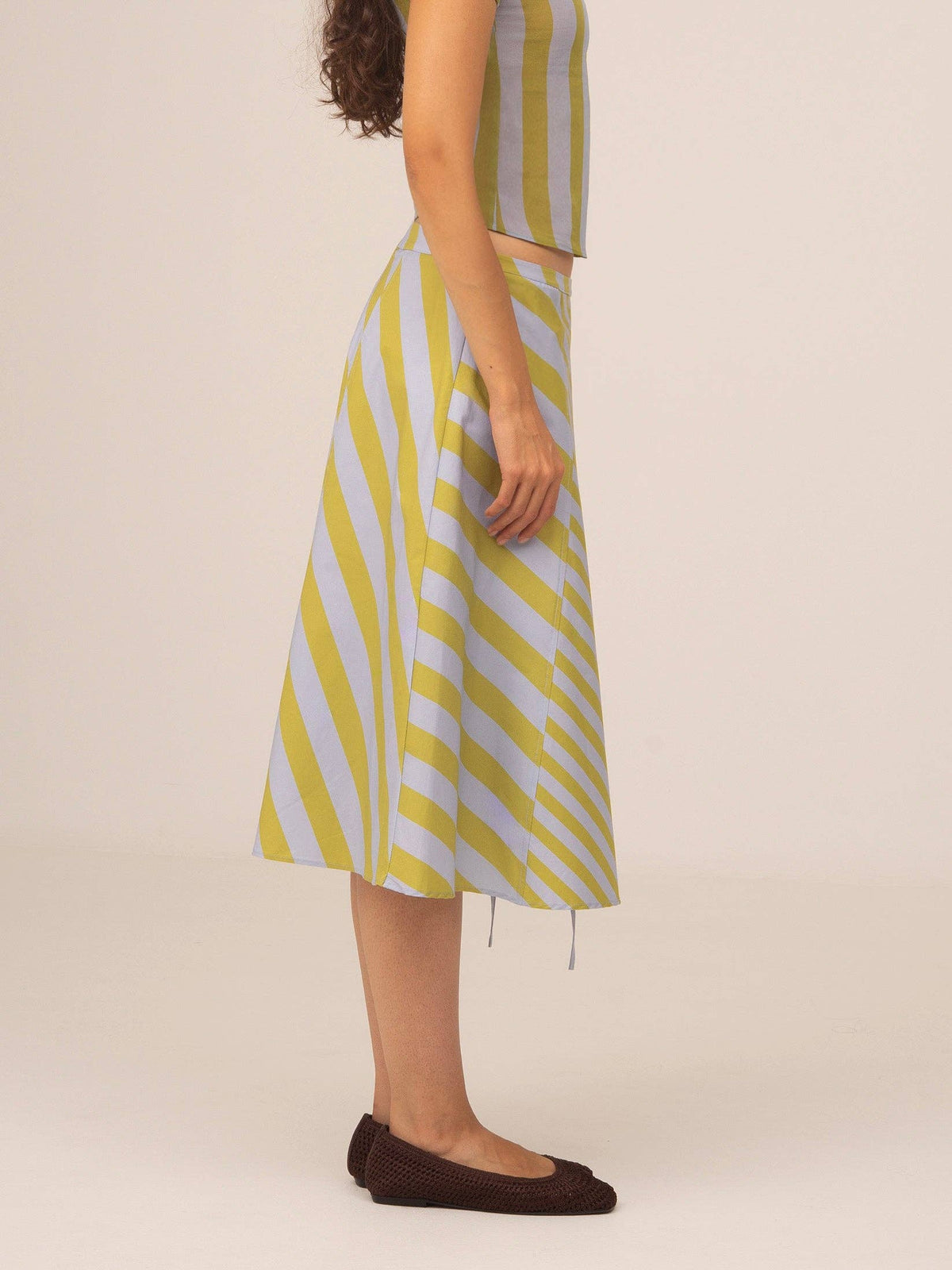 Amalfi Striped Midi Skirt