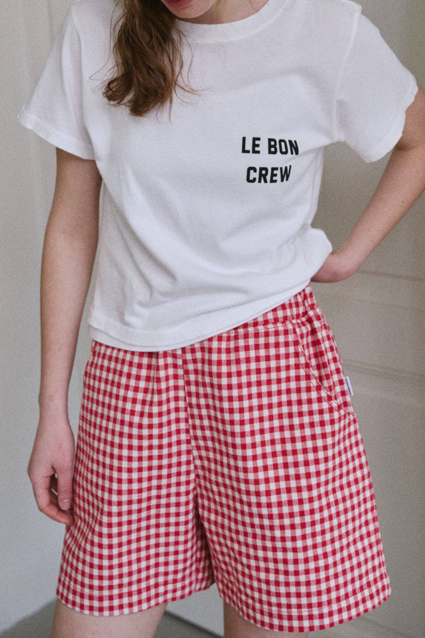 City Shorts Red Gingham