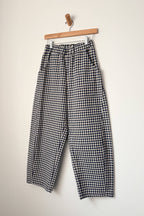 Black Gingham Arc Pants