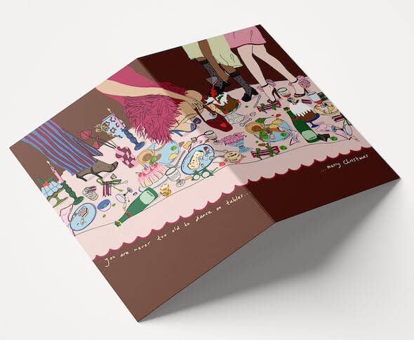 Dancing on the Christmas Table Card