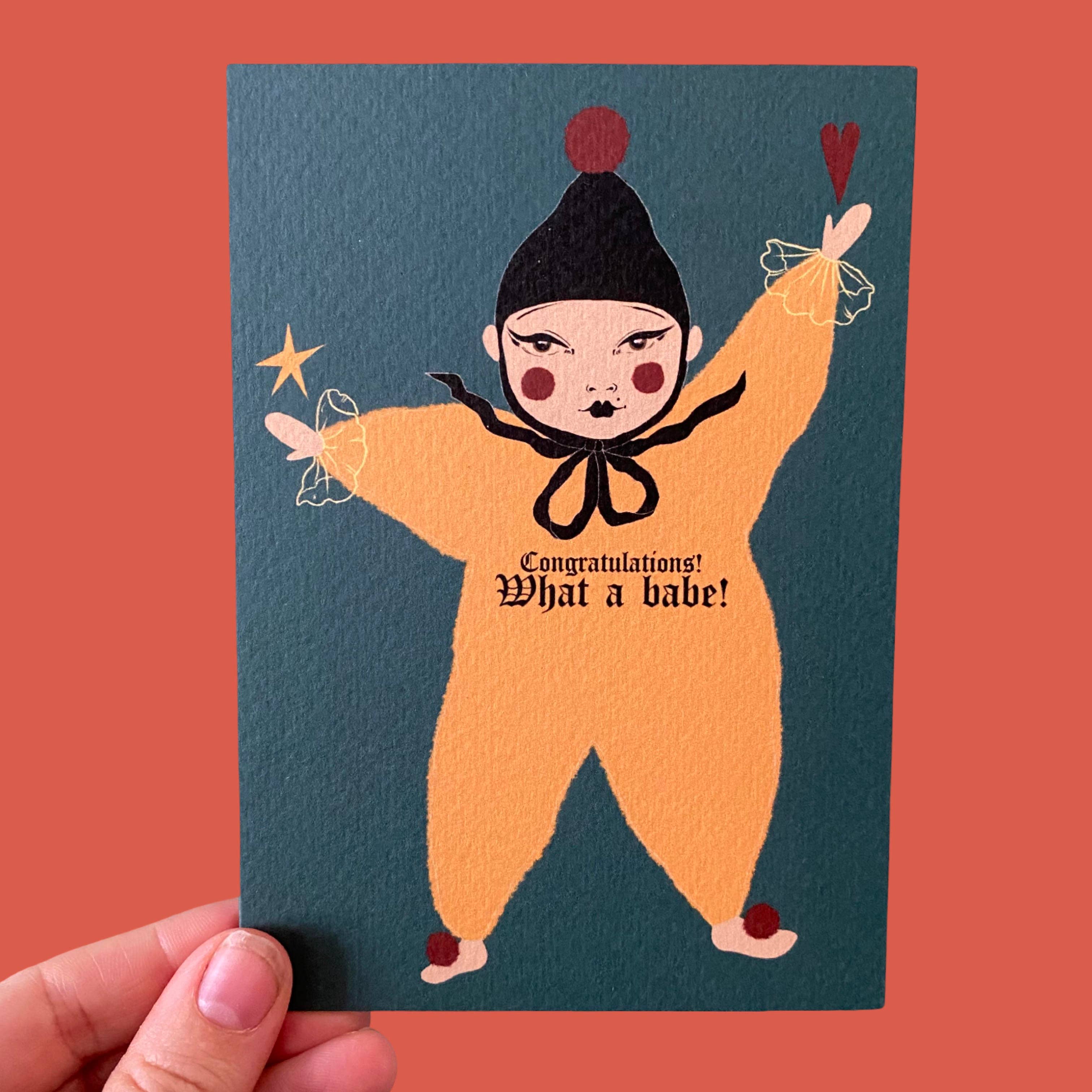What a babe! New baby card