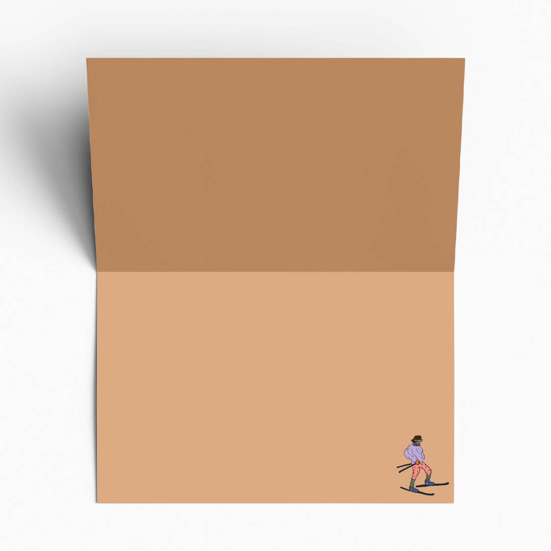 Skiing on the Yule Log