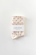 POLKA DOT Socks CREAM/RED