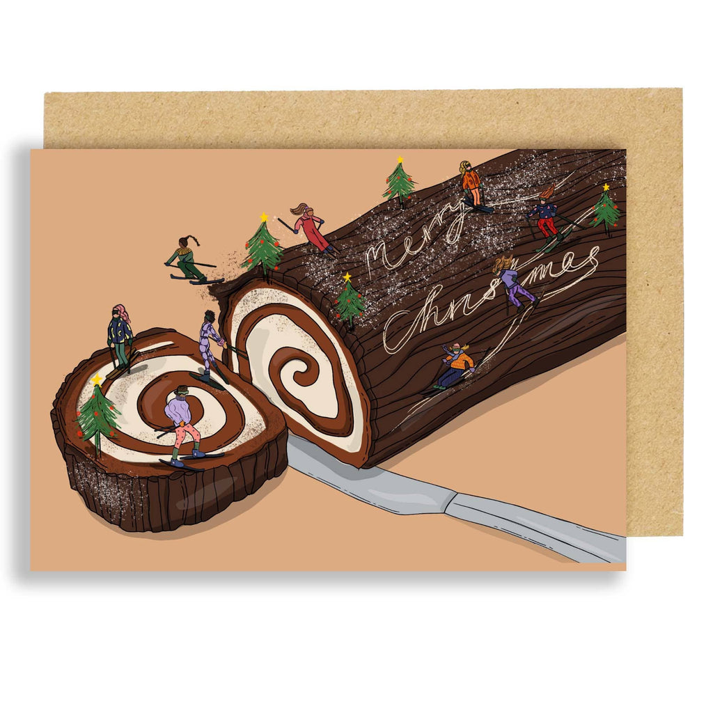 Skiing on the Yule Log