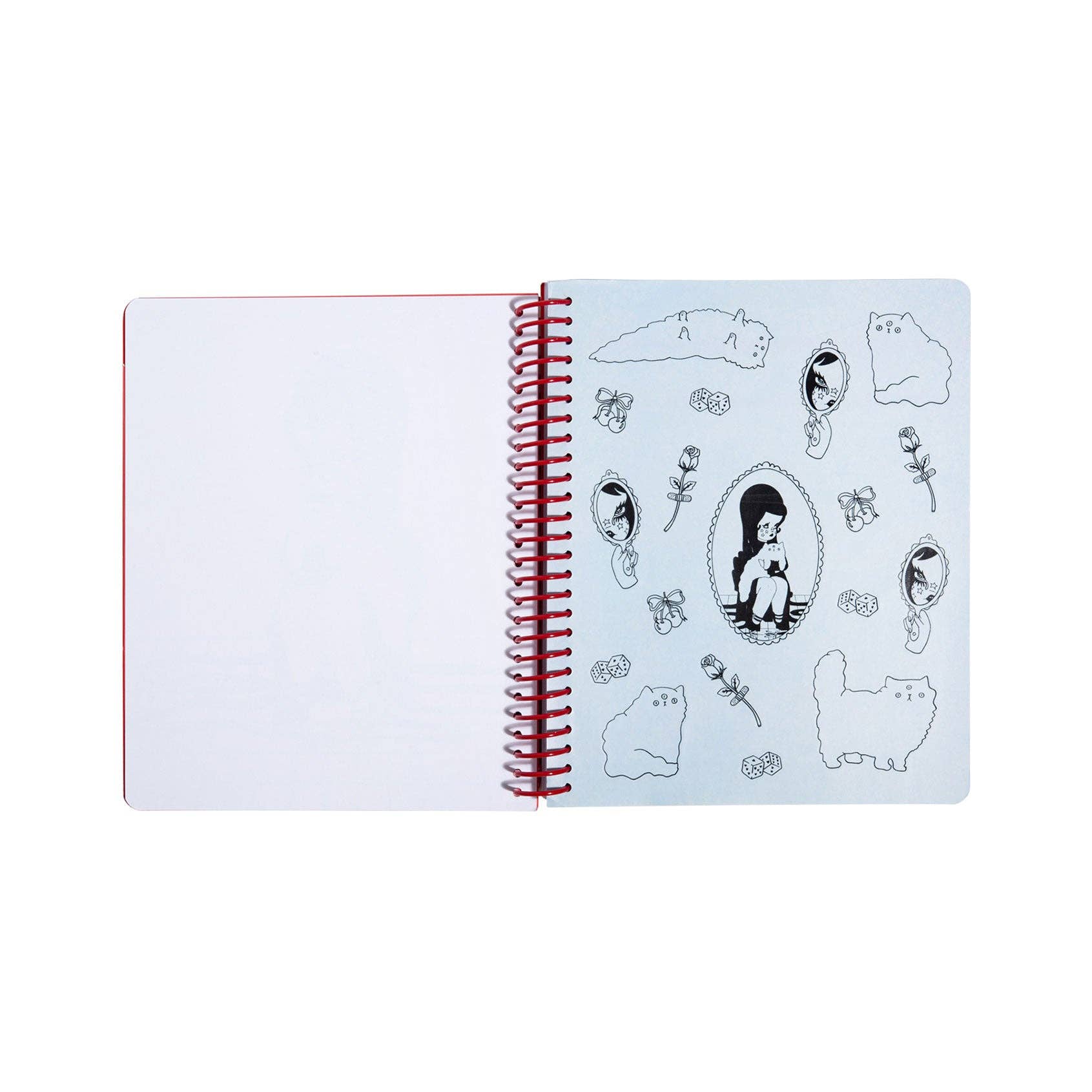 Love Cats Blanco Spiral Notebook
