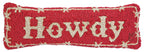 Howdy Hand Hooked Wool Pillow