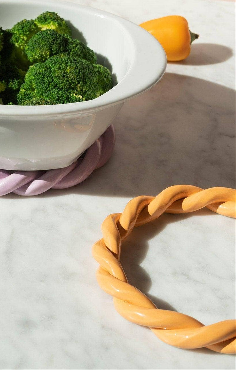 Orange Sicilia Ceramic Trivet
