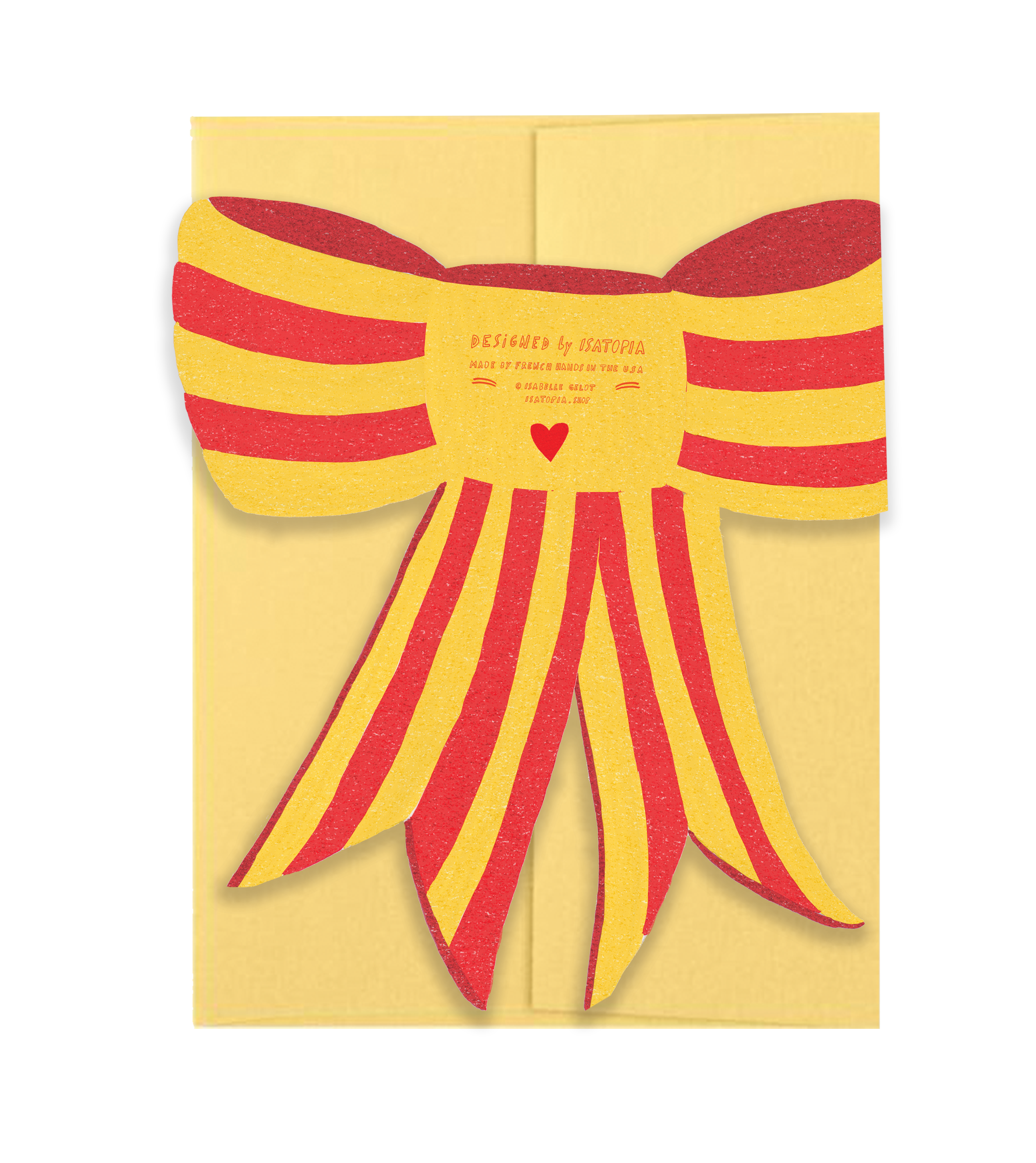 Stripy Bow - Die Cut Card