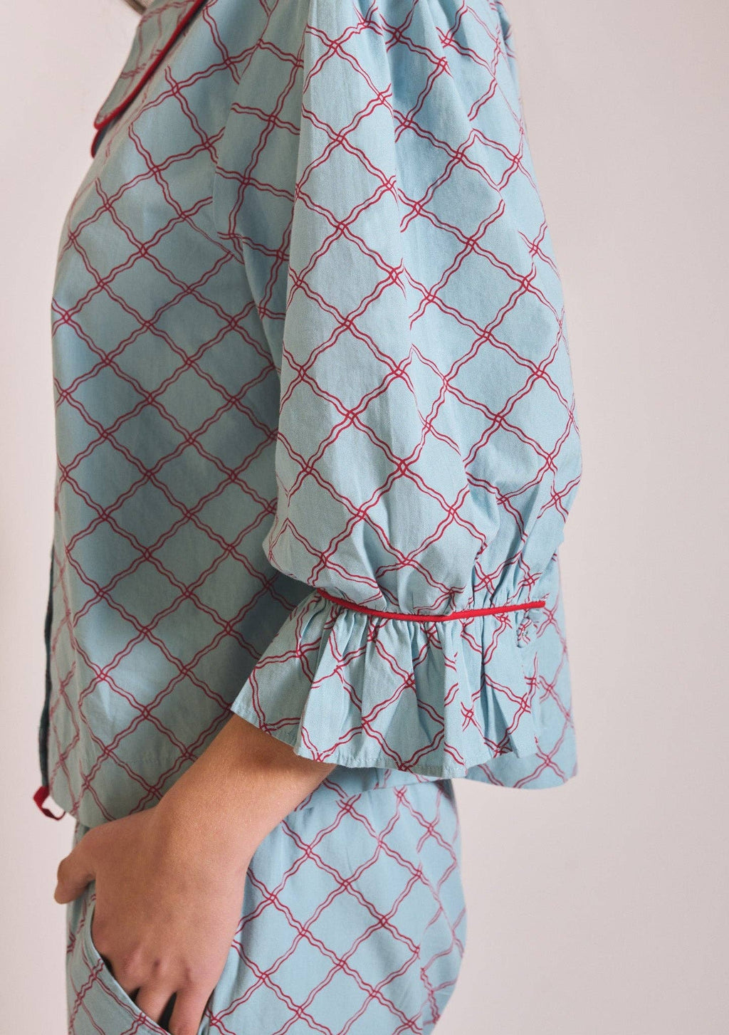 Blue Lattice Pyjamas