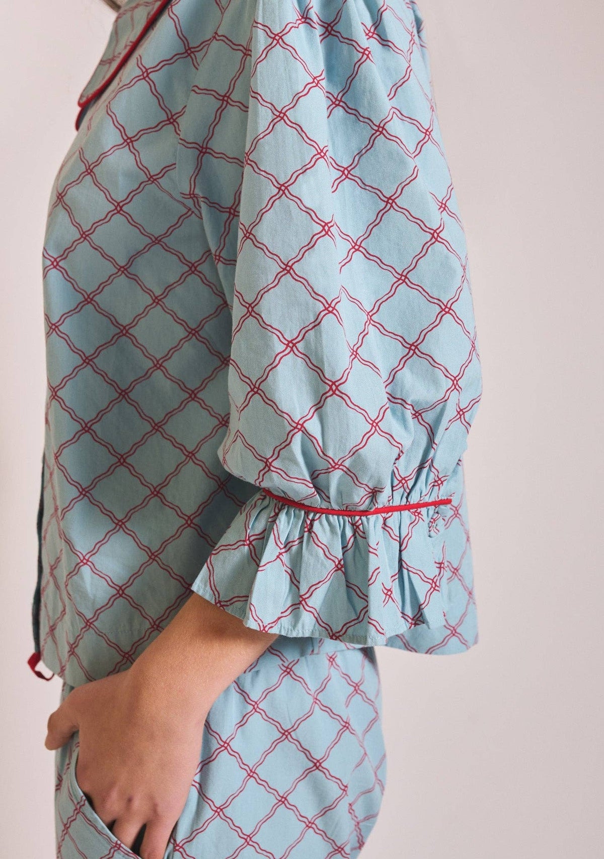 Blue Lattice Pyjamas
