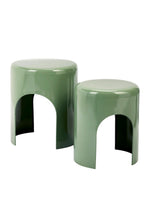 Set of 2  Round Metal Side Tables