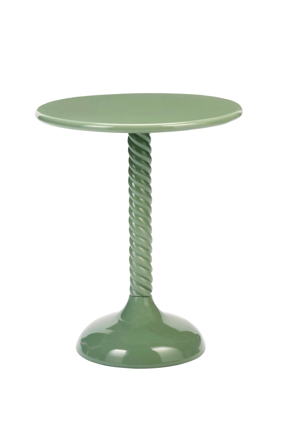 Green Round Metal Side Table