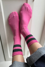 Her Socks Varsity: Pink Green