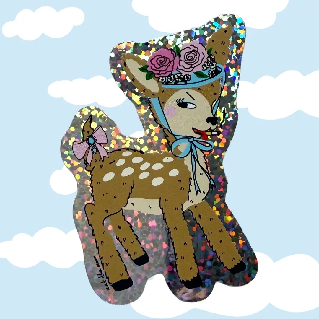 Bambi Glitter Sticker