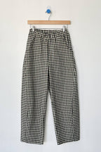 Black Gingham Arc Pants