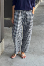 Black Gingham Arc Pants
