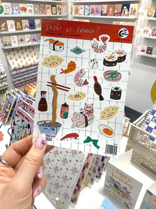 A6 Sticker Sheet Sushi/Ramen